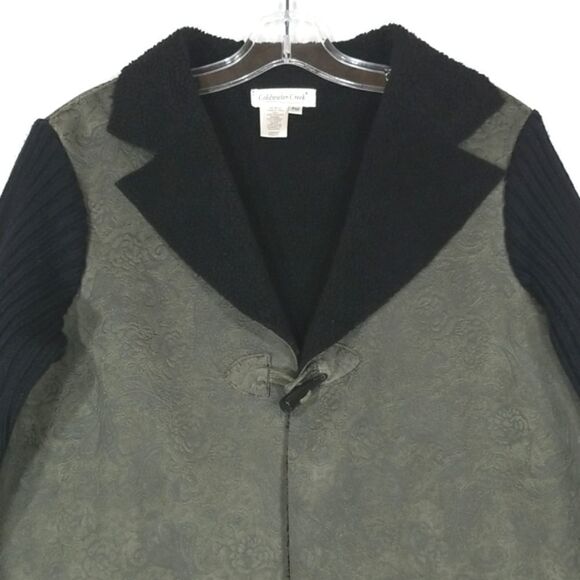 Coldwater Creek Cardigan Women's Medium Button Up Knit With Decorative Flowers - Picture 3 of 9